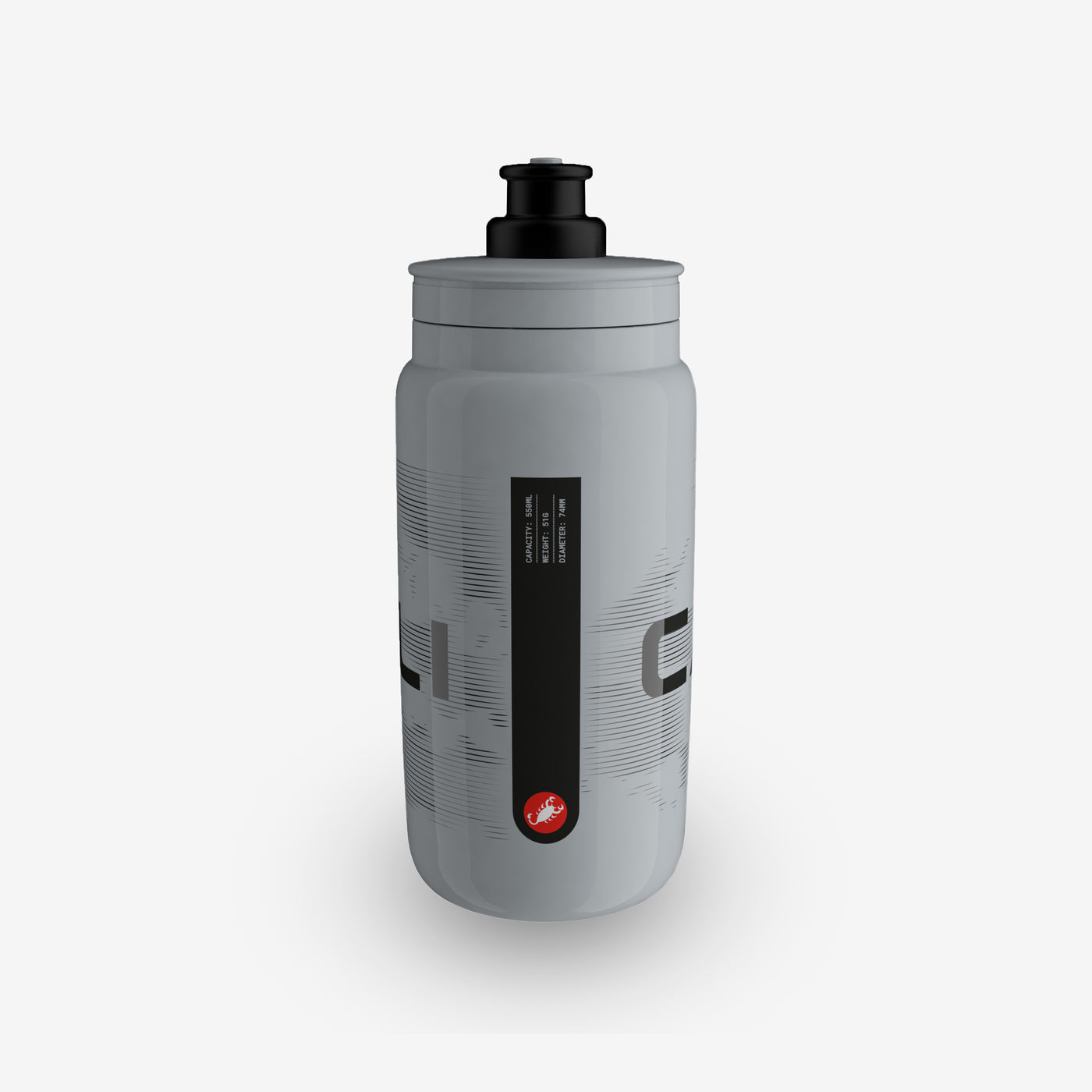 Trinkflasche CASTELLI CLOUD (550ml) Grau