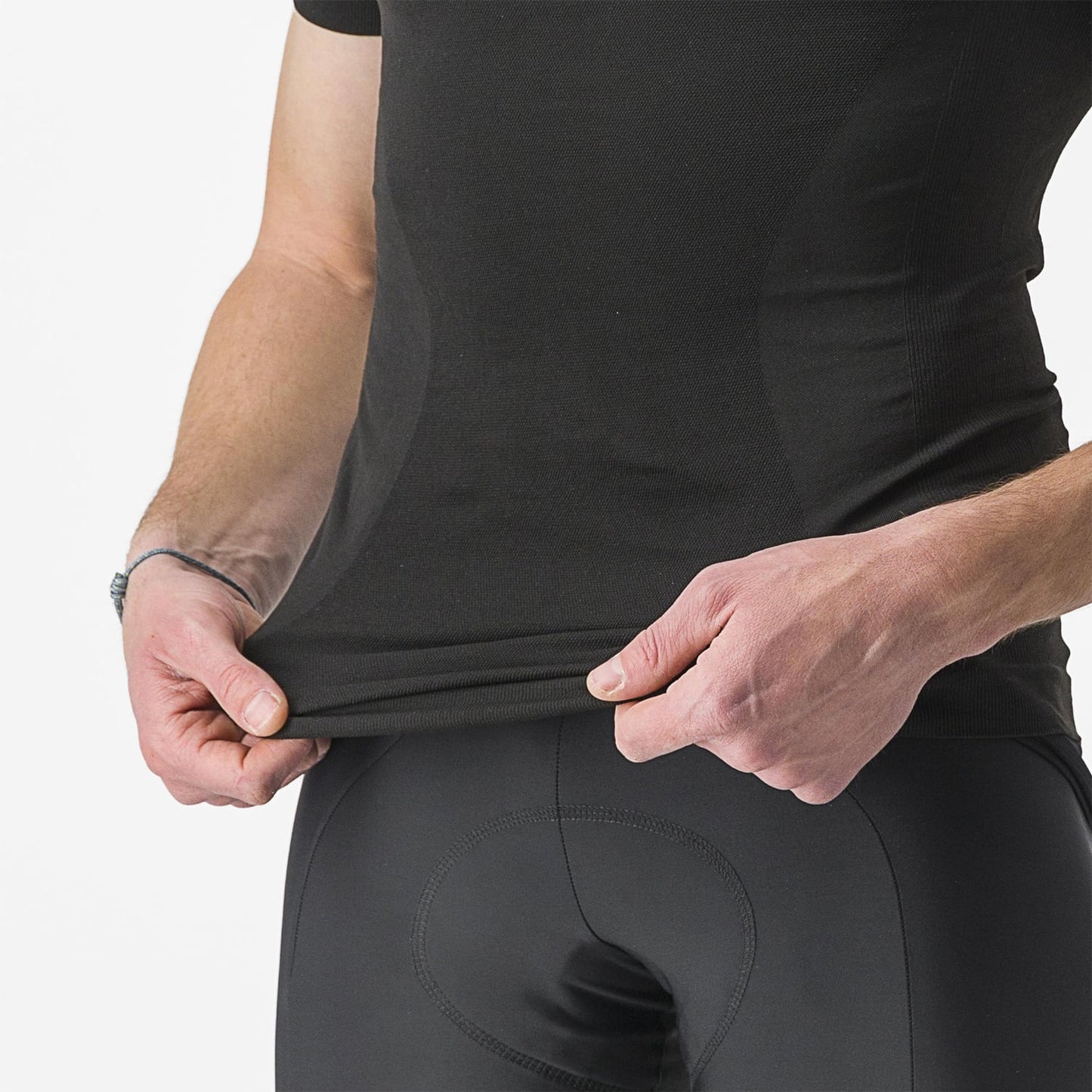 Unterhemd CASTELLI CORE SEAMLESS Kurzarm Schwarz
