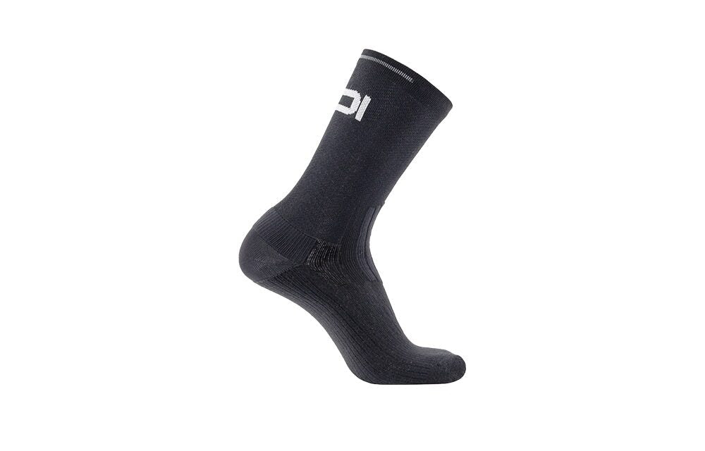 Sidi Visibilis schwarze Fahrradsocken, andere Profilansicht
