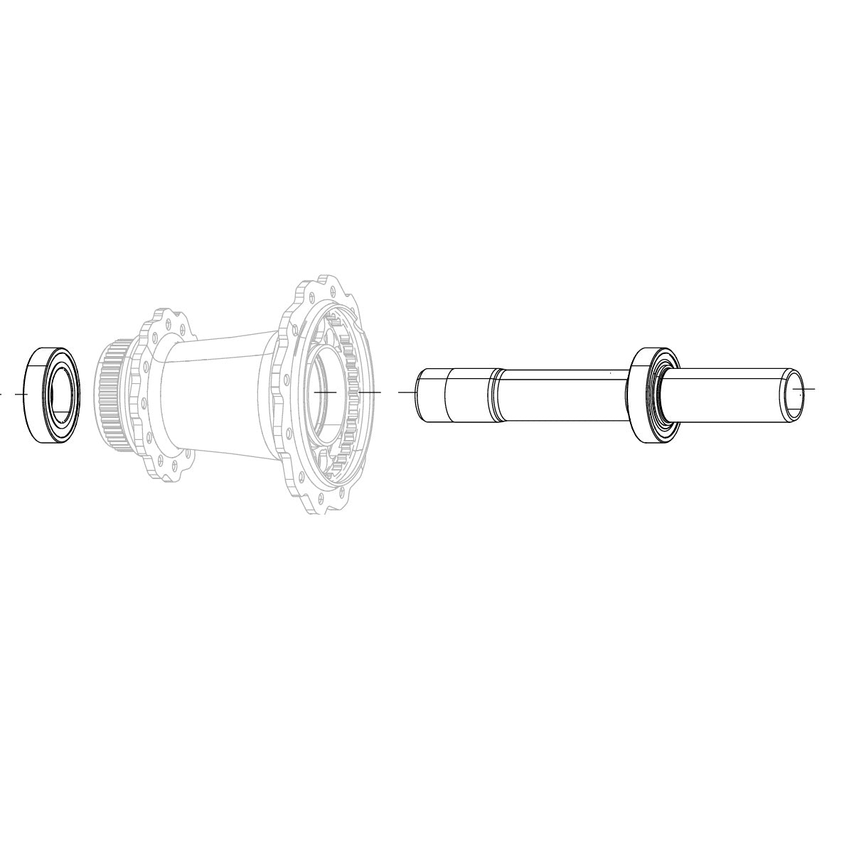 Oś tylnego koła ZIPP Cognition NSW Disc Brake łożysko tylne #11.2018.052.001