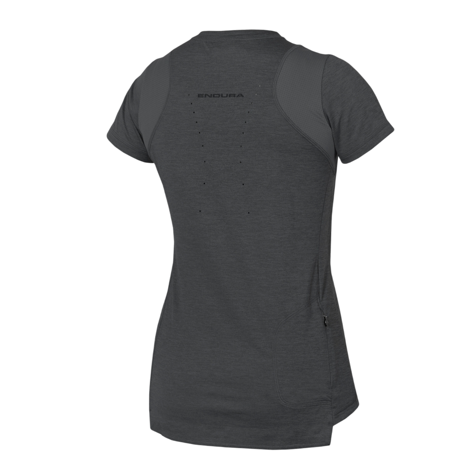 Maillot ENDURA SINGLETRACK Femme Manches Courtes Gris