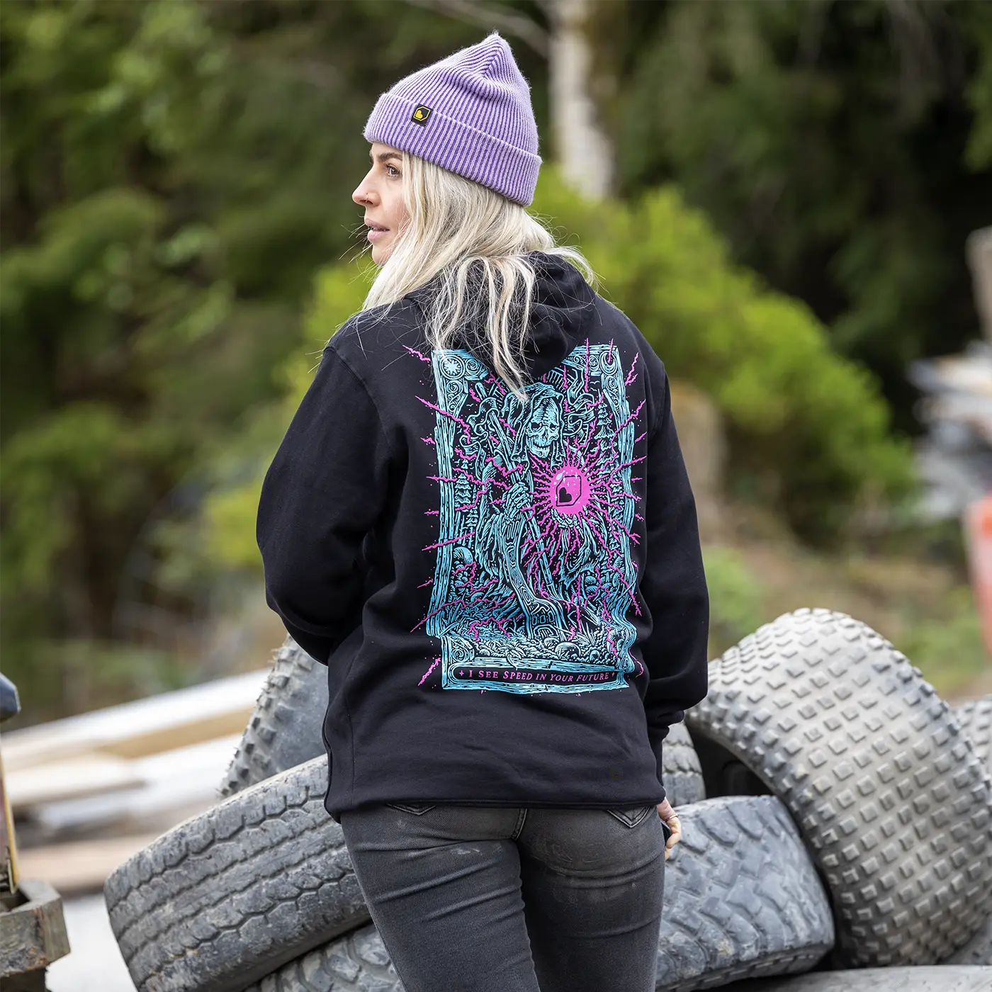Sweat à Capuche BURGTEC TARROT HOODIE Noir
