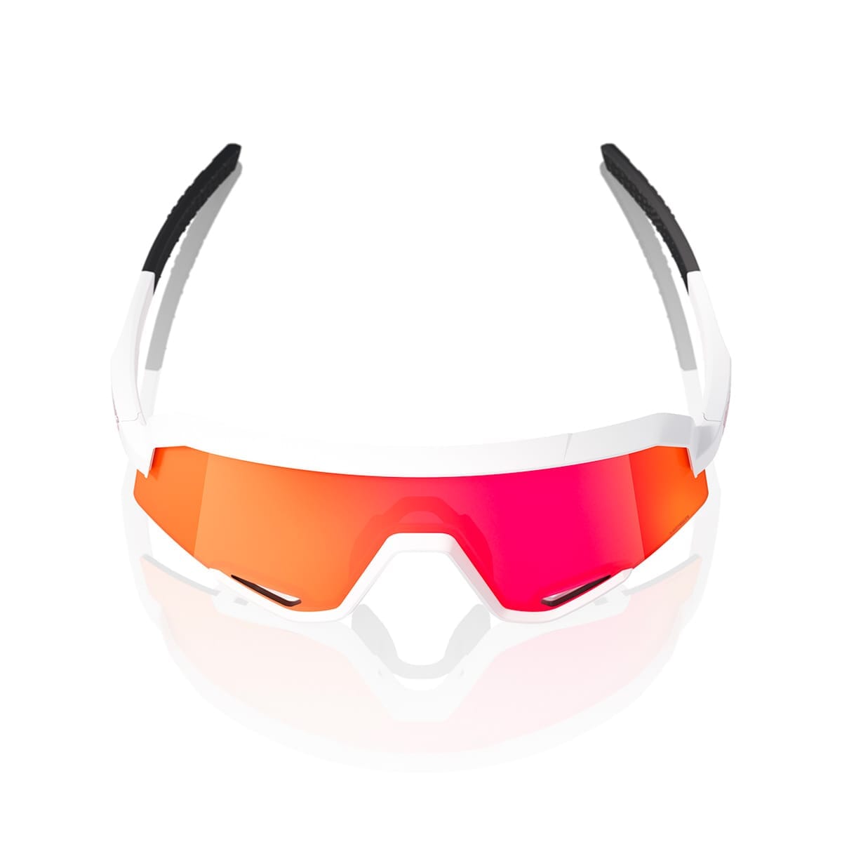 Lunettes 100% SLENDALE SOFT Blanc Hipper Mirror Rouge