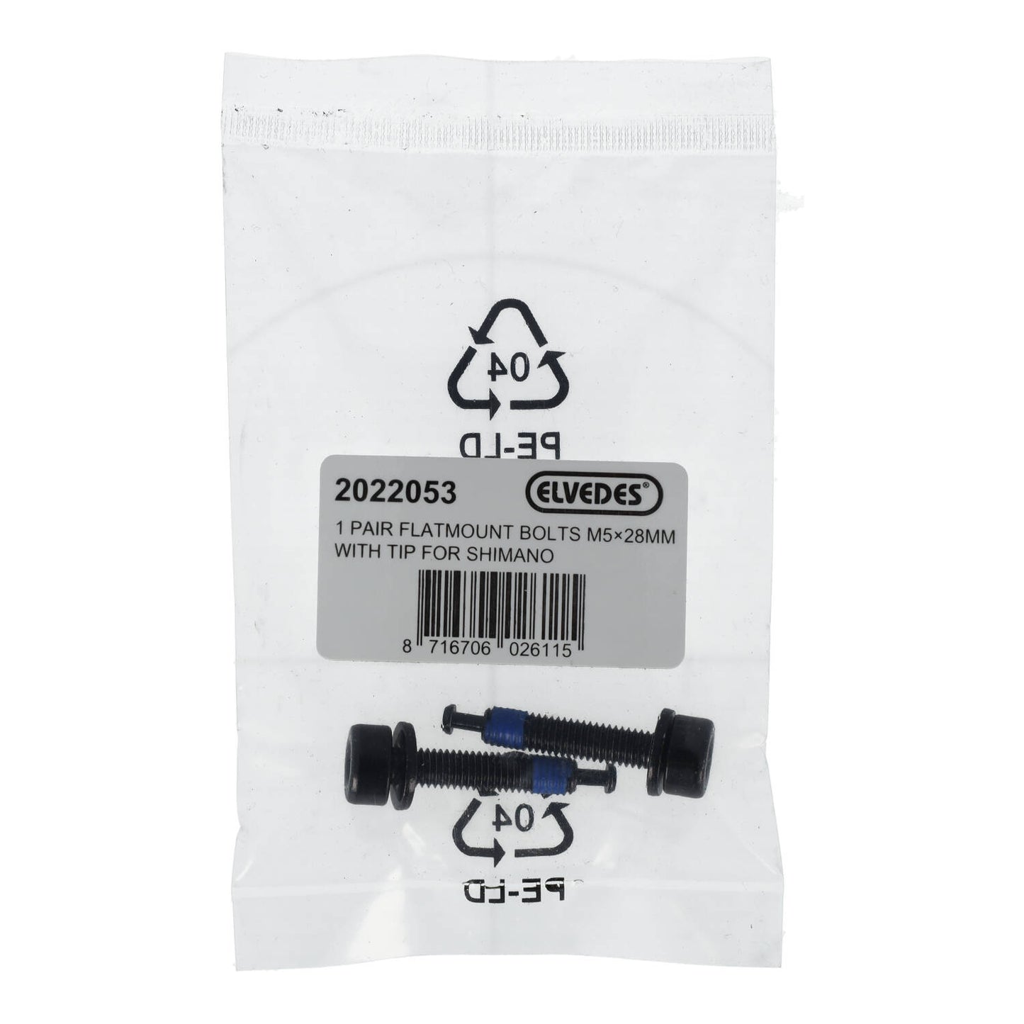Bevestigingsschroef Achterste Remklauw ELVEDES FM Shimano M5x28 Type C