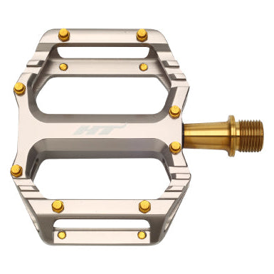Pedales Planos HT COMPONENTS AR09T Titanio Gris