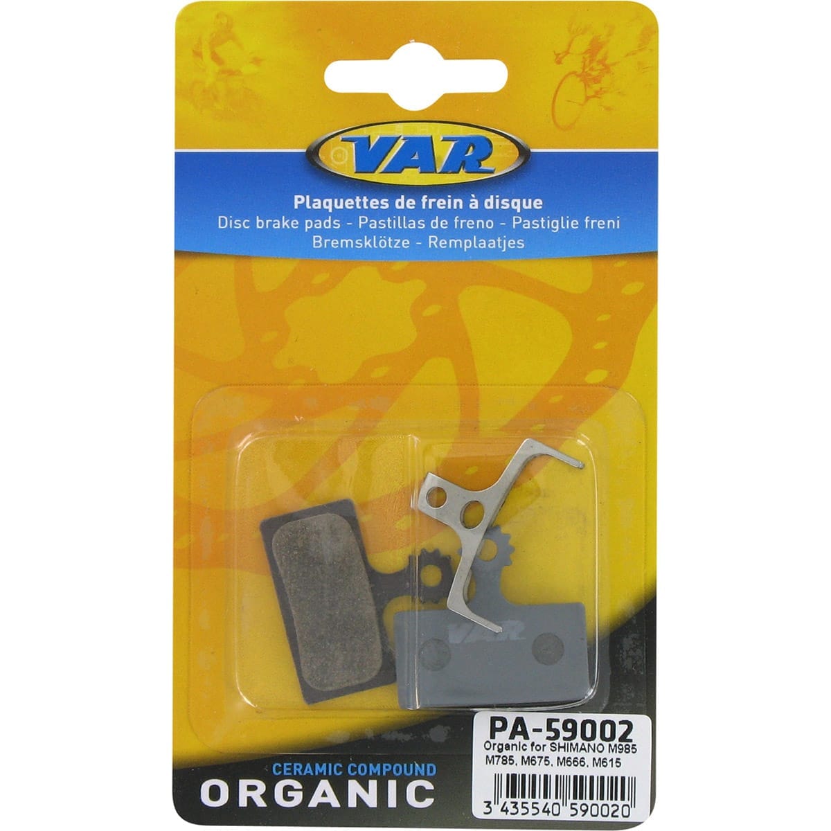 Orgaaniset jarrupalat VAR Shimano M985 / M785 / M675 / M666 / M615