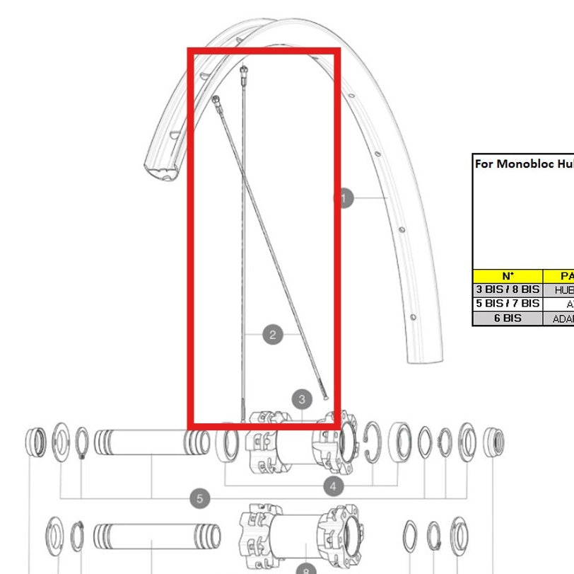Kit 12 Rayons Av/Ar MAVIC CROSSONE/CROSSMAX/XA 27.5" 278mm