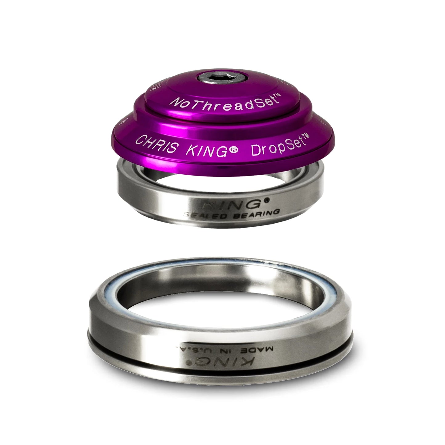 Jeu de Direction Intégré CHRIS KING DROPSET 3 1"1/8-1.5" IS41/IS52 36° Violet