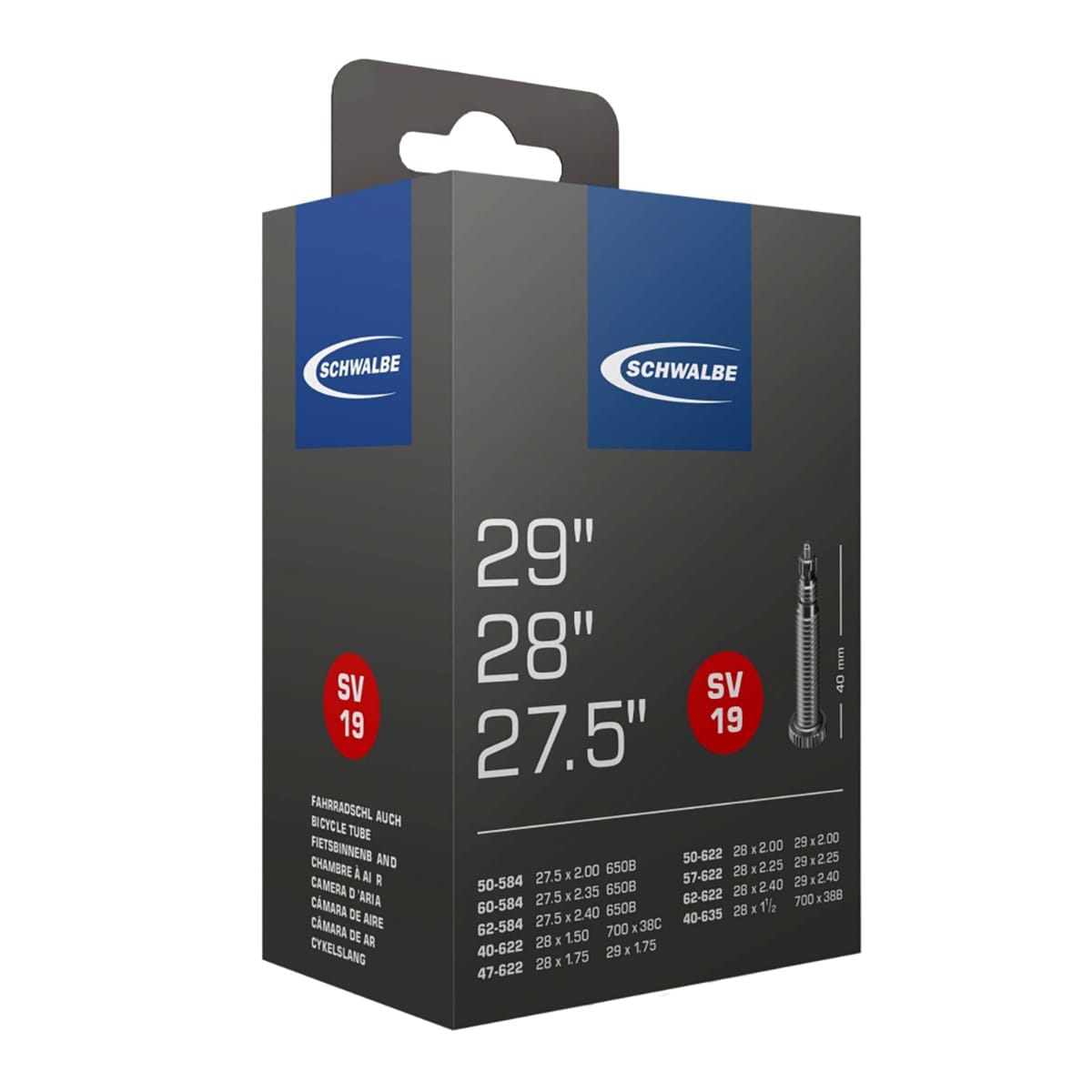 SCHWALBE Slange 27.5/29x2.00/2.40 Presta 40mm