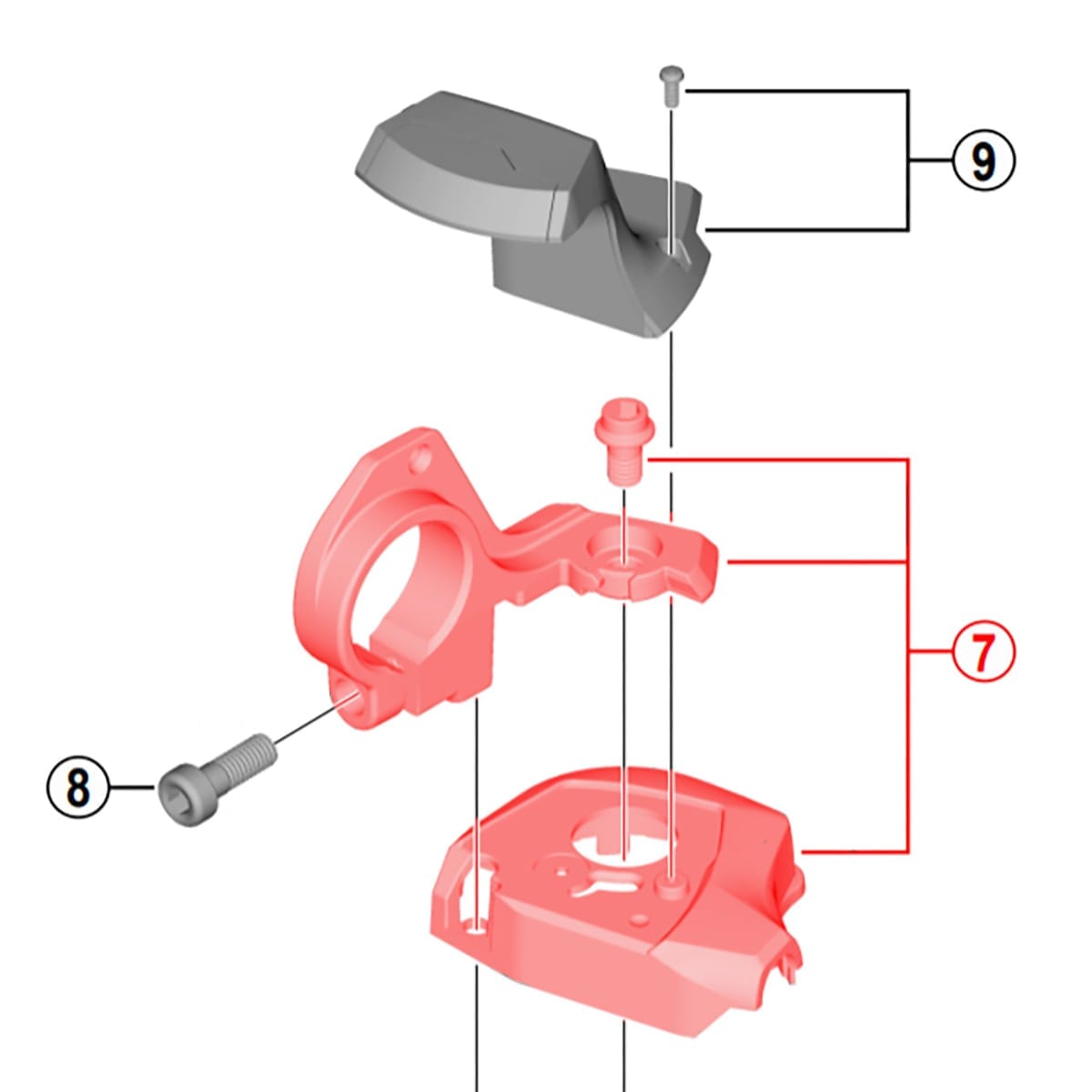 Kåpa för Växelreglage med Indikator SHIMANO SLX M7000 Vänster #Y06N98050