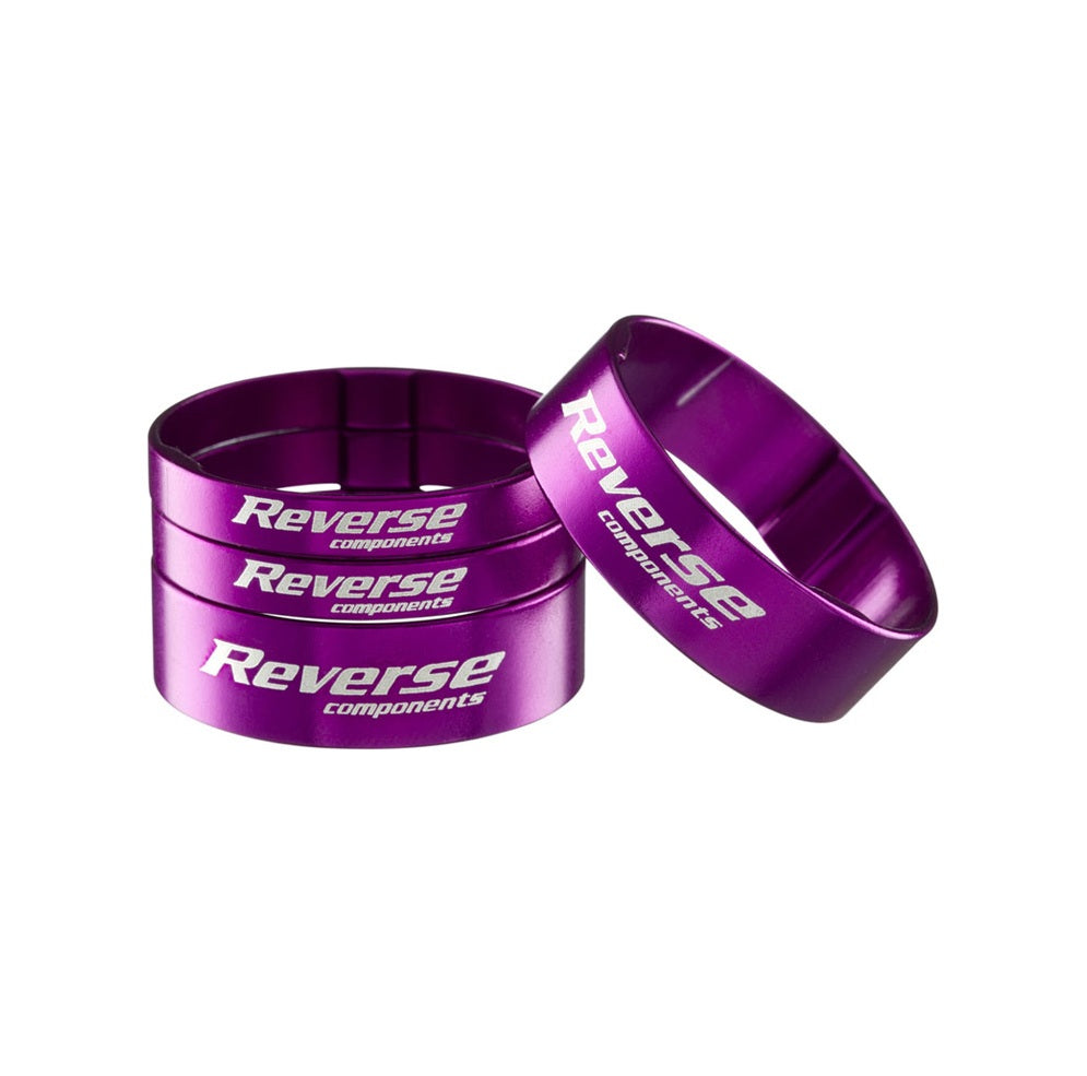 Kit Entretoises de Direction REVERSE COMPONENTS Aluminium Ultra-Light 1"1/8 Violet