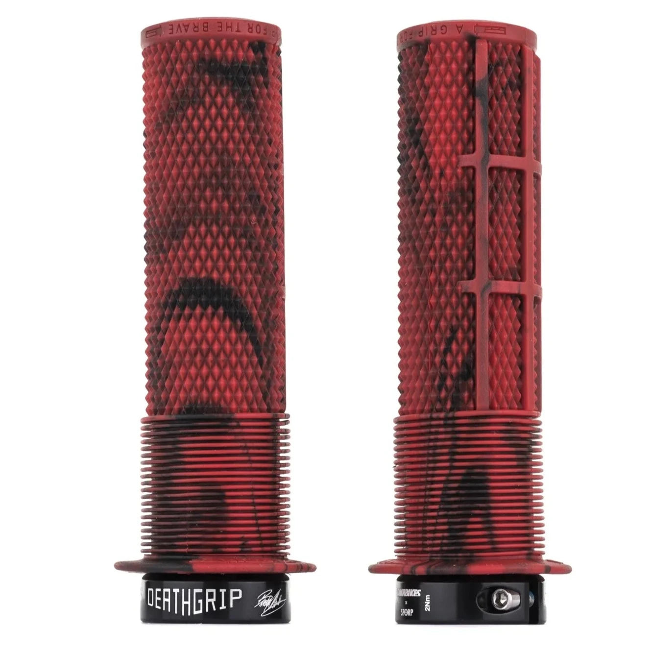Grips DMR DEATHGRIP Flange Medium Lock-On Rød/Camo