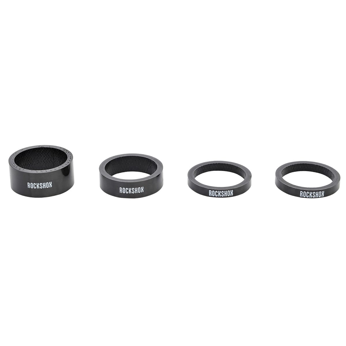 ROCKSHOX UD Carbon 1"1/8 styreafstandsstykker Sort/Hvid (x4)