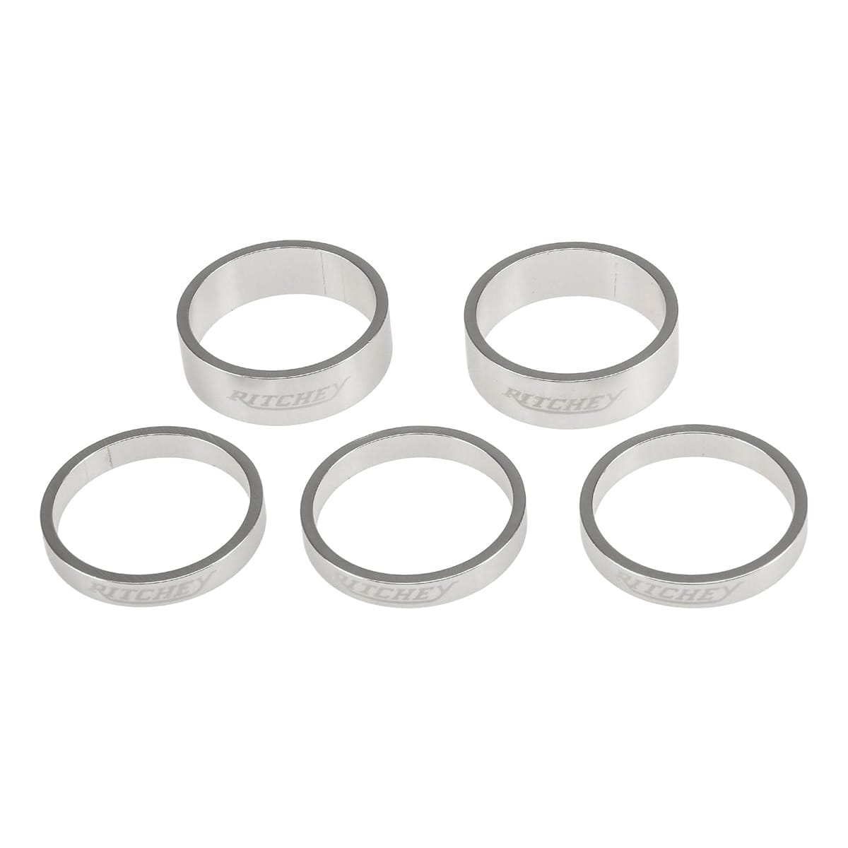 Kit de Espaçadores de Direção RITCHEY CLASSIC 1''1/8 Alumínio Prateado