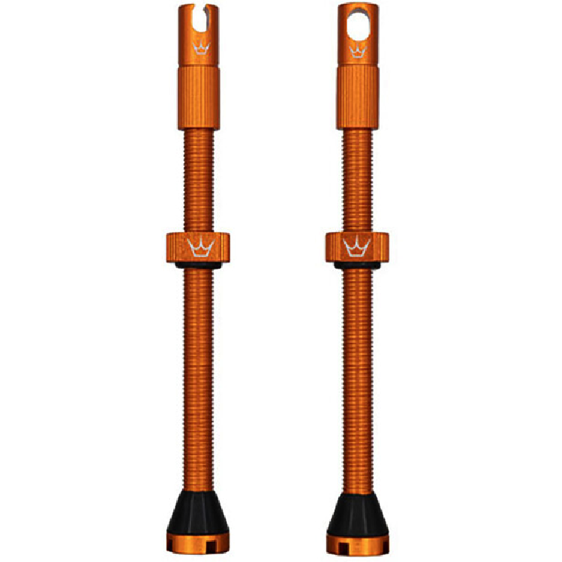 Tubeless ventilky PEATY'S x Chris King MK2 Presta 80 mm (x2) Oranžová
