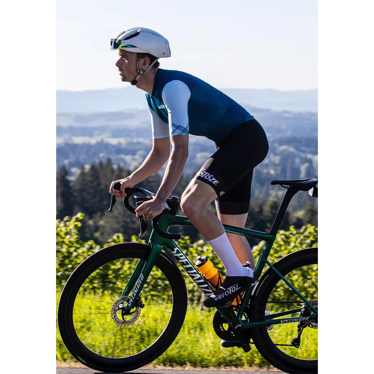 Couvre-Chaussure VELOTOZE AERO Noir/Blanc
