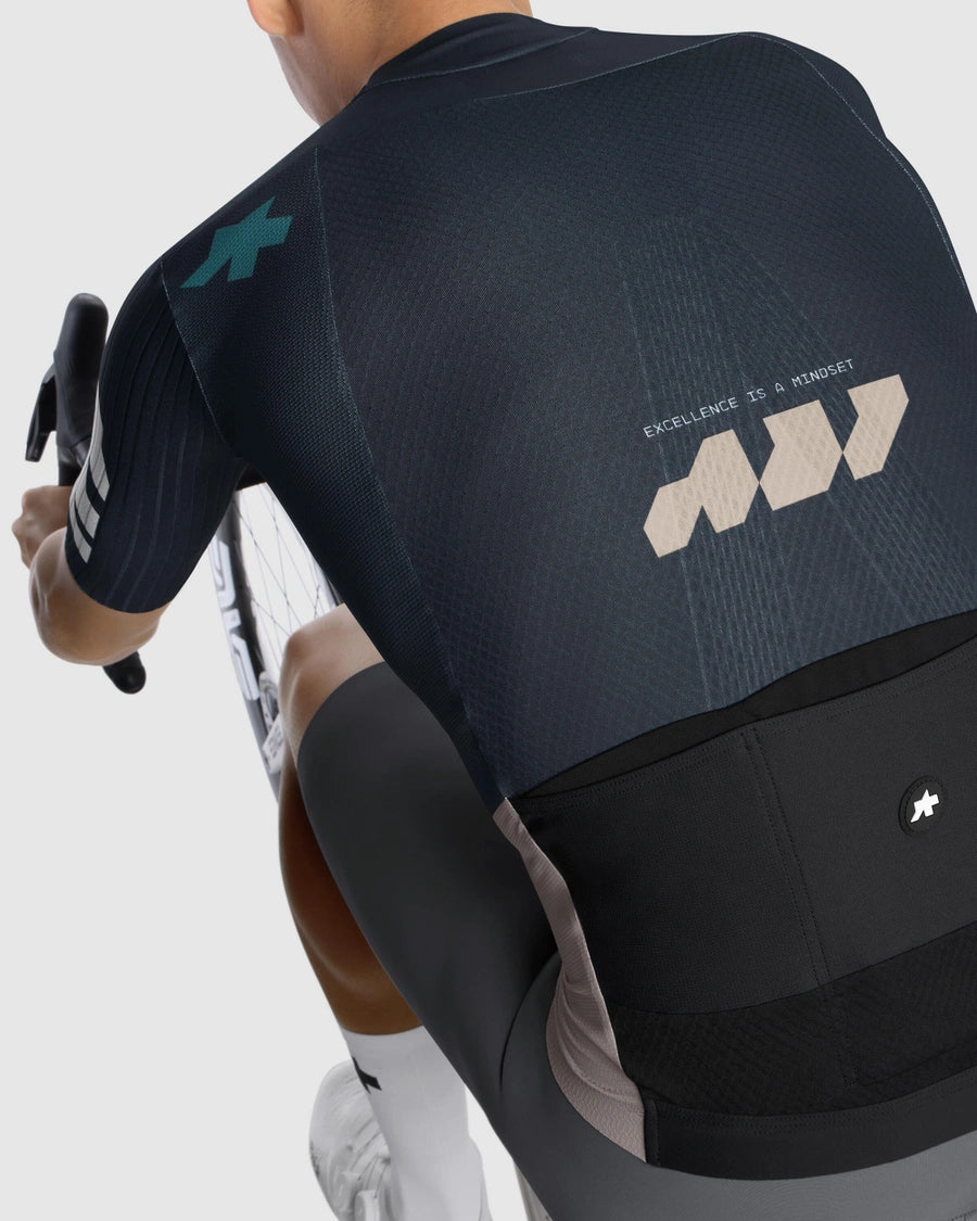 Maillot ASSOS EQUIPE RS S11 Something to Say Manches Courtes Bleu
