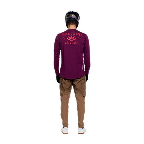 Tröja TROY LEE DESIGNS RUCKUS RIDE LOCKDOWN Långärmad Sangria