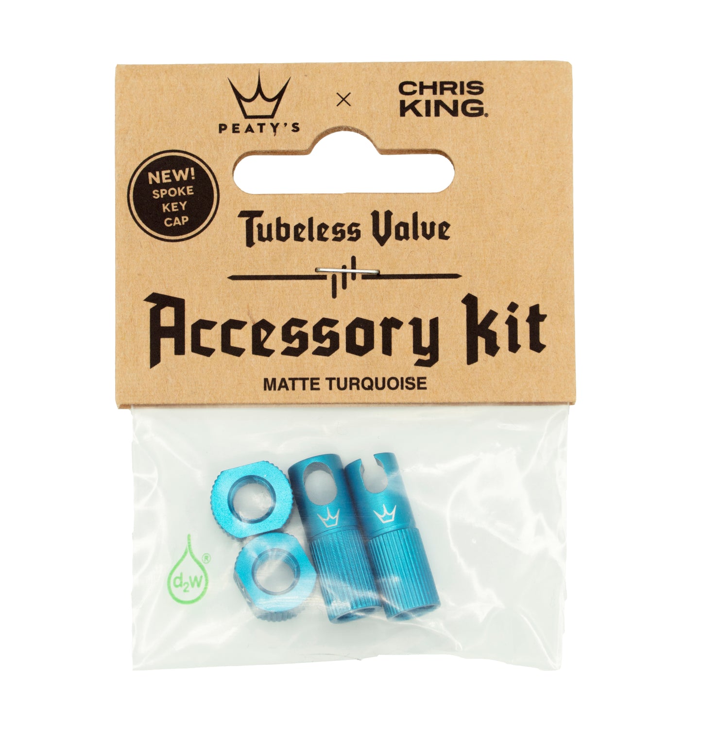 Kit de Tampas e Porcas de Válvulas PEATY'S Turquesa