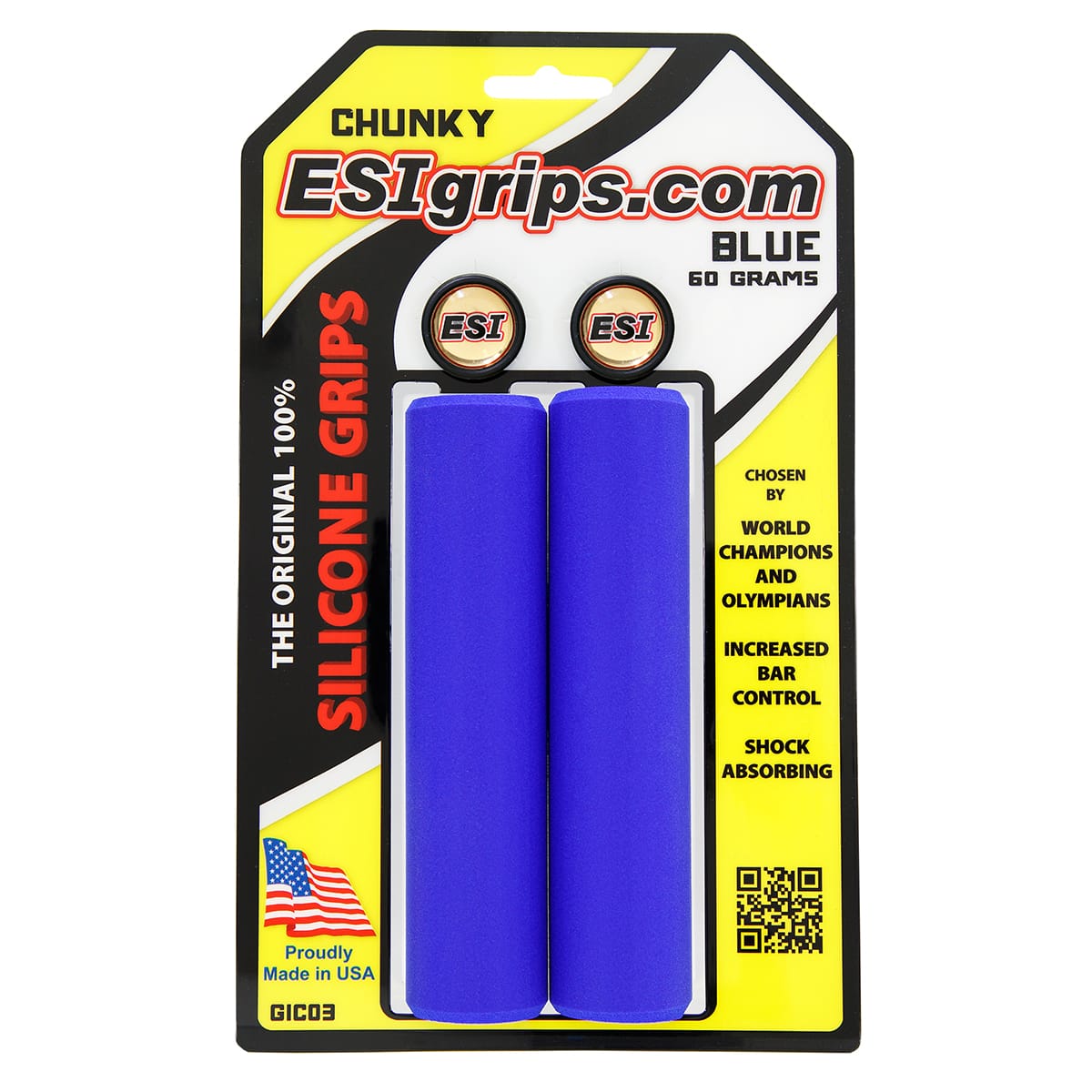 Chwyty ESI CHUNKY 130 mm Niebieskie