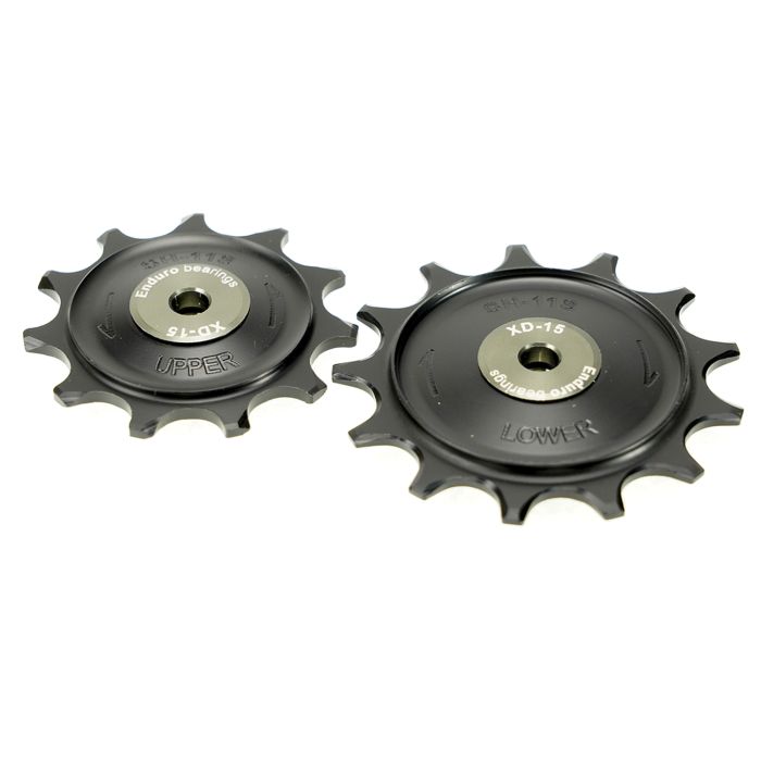 Galets de Dérailleur Arrière 11V ENDURO BEARINGS - XD-15 Céramique - Shimano GRX 11s 1X Noir