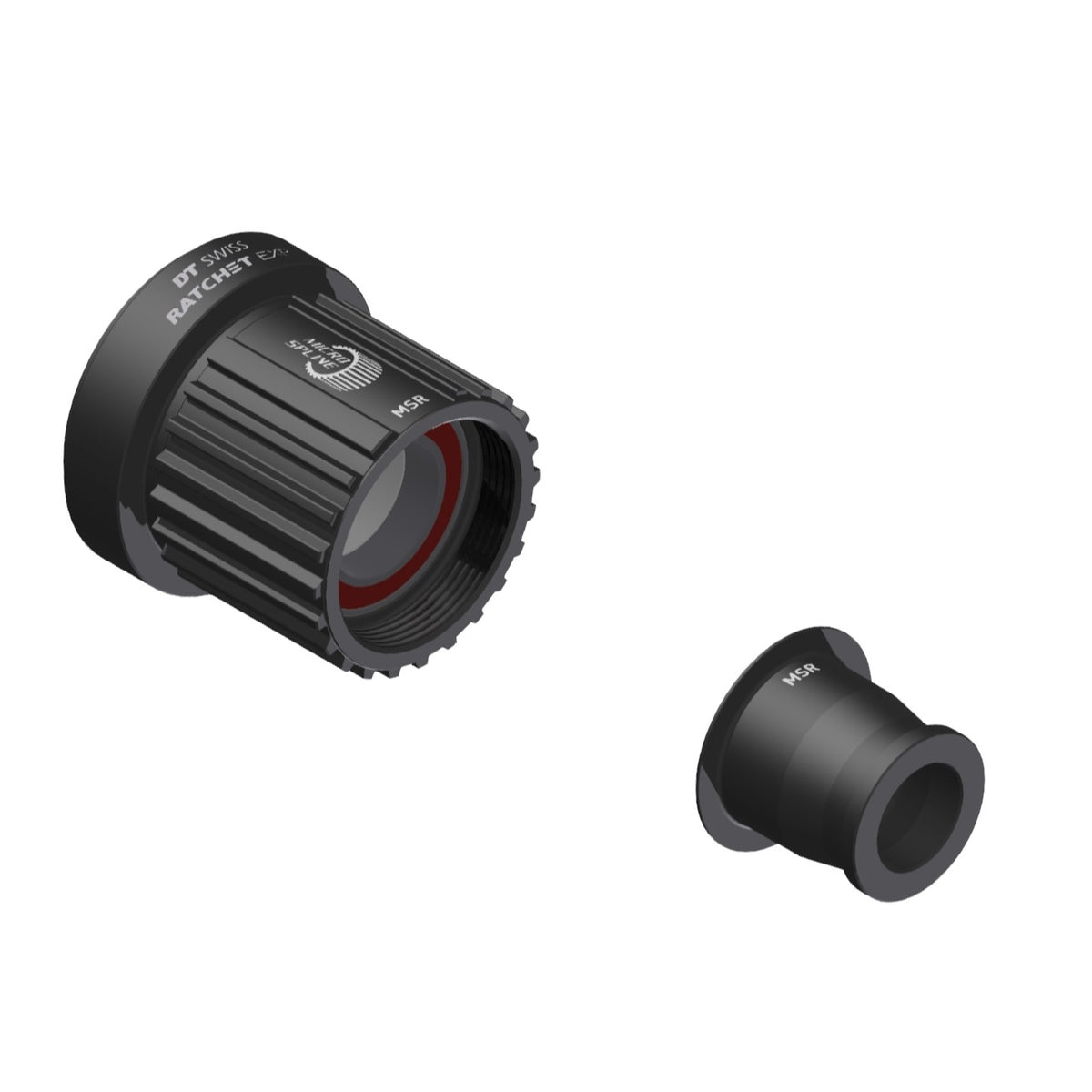 DT SWISS Ratchet EXP Shimano Micro Spline tipo lengvas aliumininis laisvosios eigos būgnelis, 12x142 mm ašiai