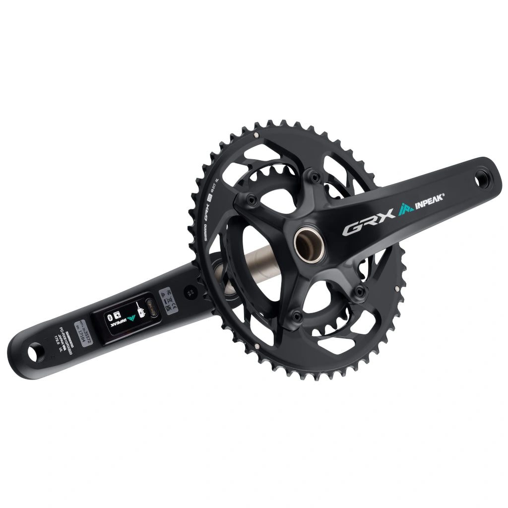 Shimano GRX RX820-2-crankstel met INPEAK POWERCRANK-E TWIN2 LR-vermogensmeter
