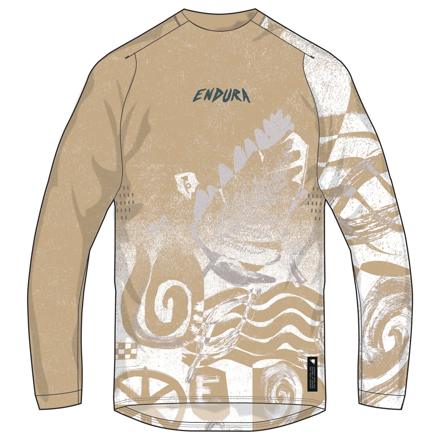 Maglia ENDURA SINGLETRACK PRINT Maniche Lunghe Sand