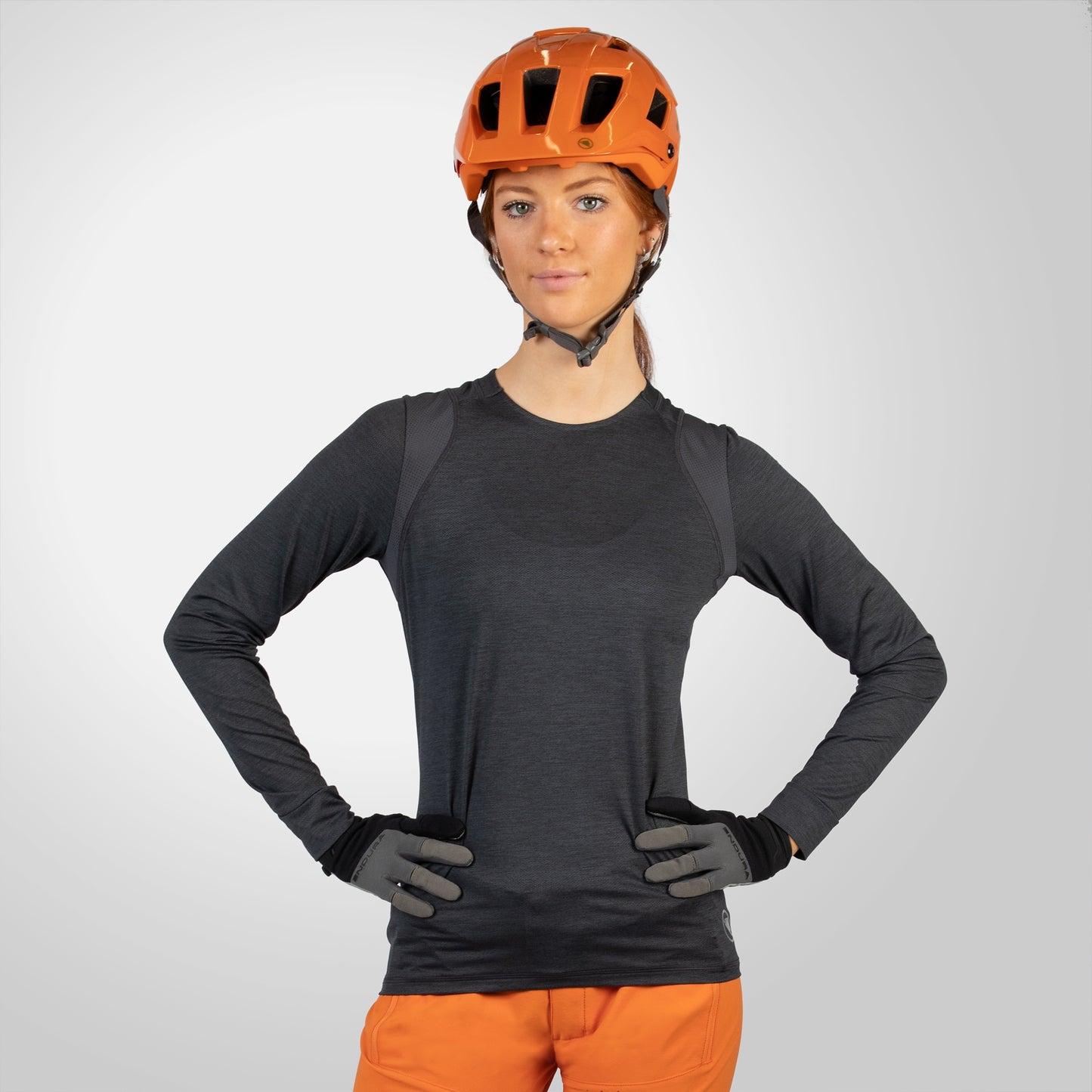 Maillot ENDURA SINGLETRACK Femme Manches Longues Gris