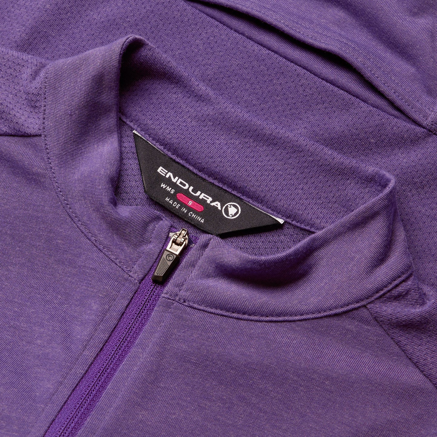 Maillot ENDURA LOOP ZIPPED Manches Courtes Femme Violet