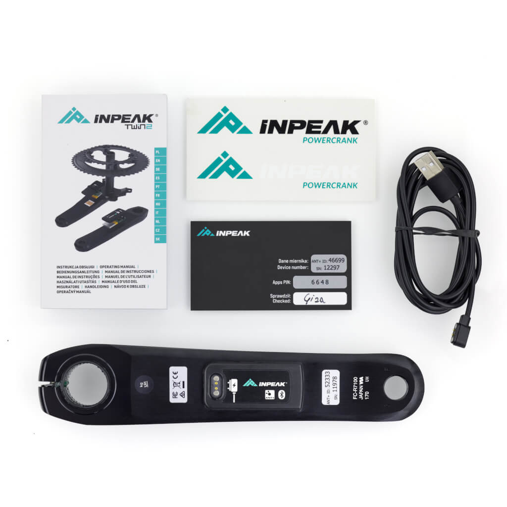 Biela izquierda con potenciómetro INPEAK POWERCRANK-E Shimano 105 R7100