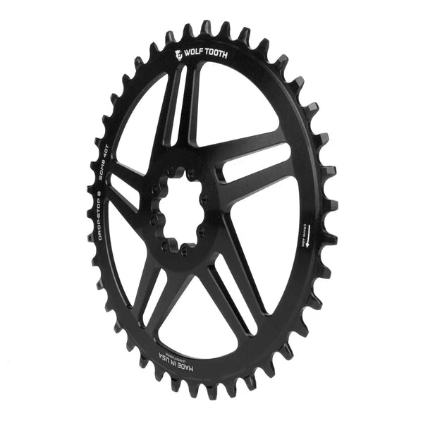 Plateau Mono WOLF TOOTH DROP-STOP ST GRAVEL DM 8 Vis Sram Noir