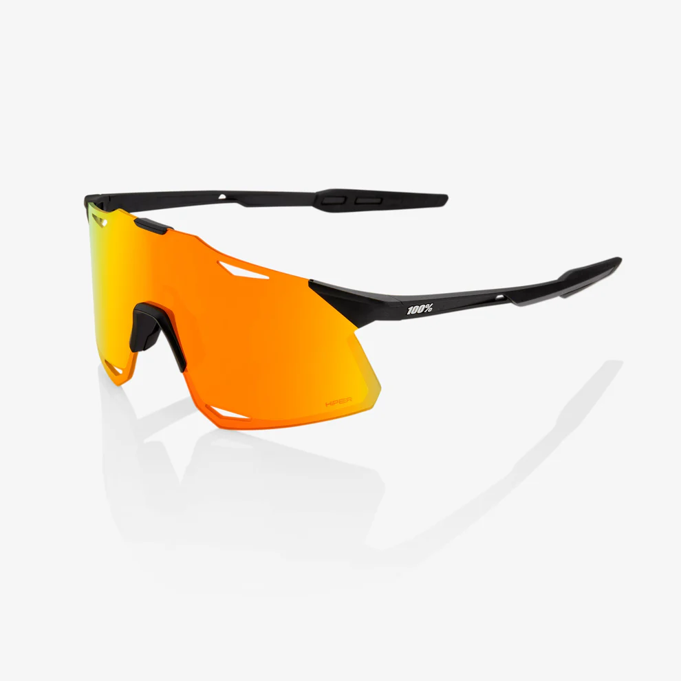 Occhiali 100% HYPERCRAFT Nero Opaco Hiper Red Mirror