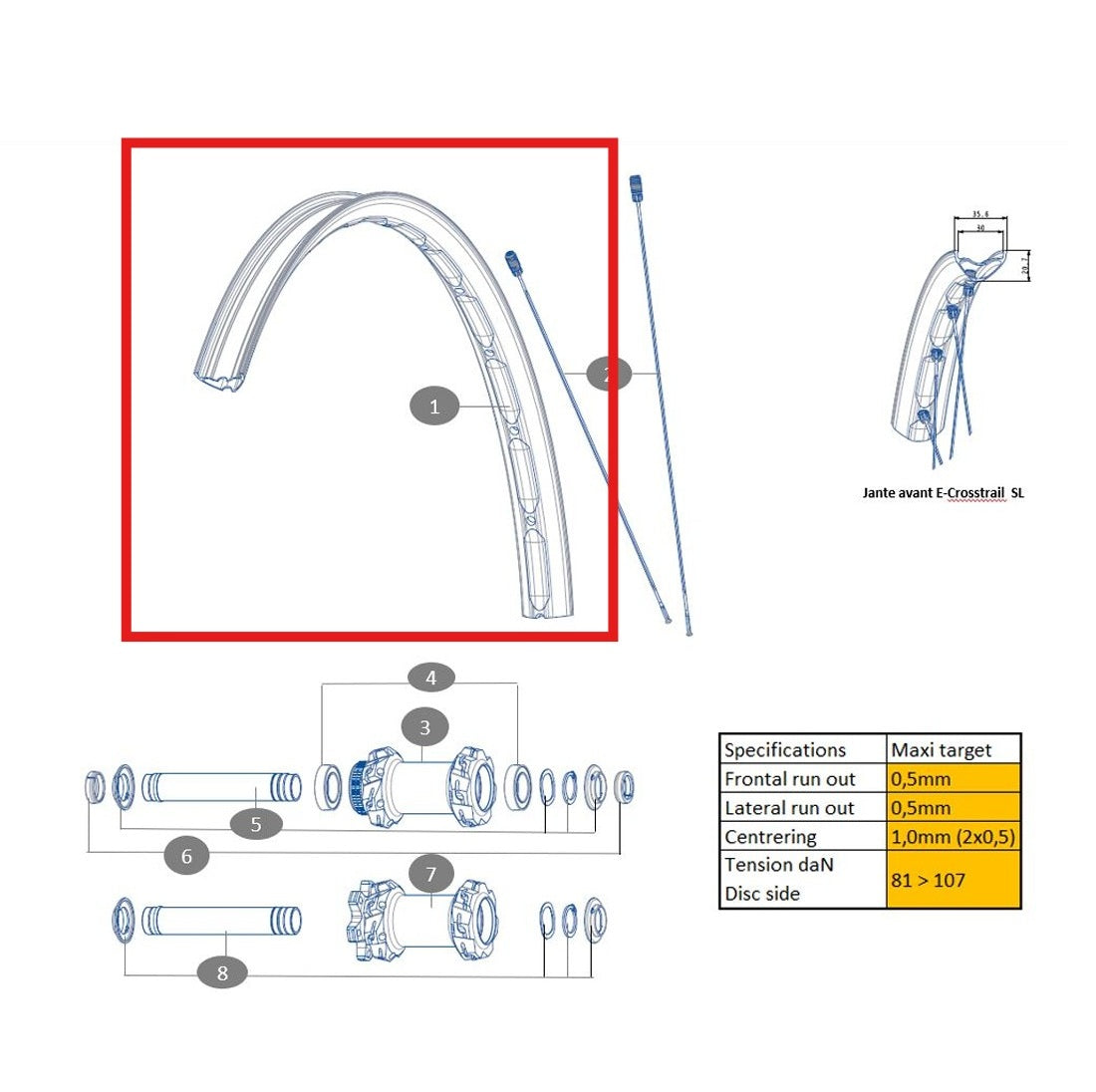 Kit Jantes Av/Ar MAVIC E-CROSSTRAIL SL 27.5"