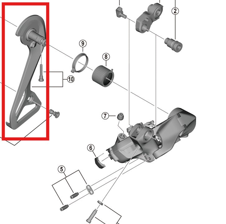 Externes Schaltwerk-Käfig und Befestigungsschraube SHIMANO DURA-ACE RD-R9250