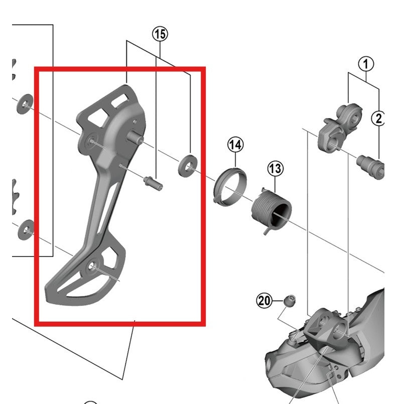 External SGS Rear Derailleur Cage SHIMANO RD-M8150-11/12