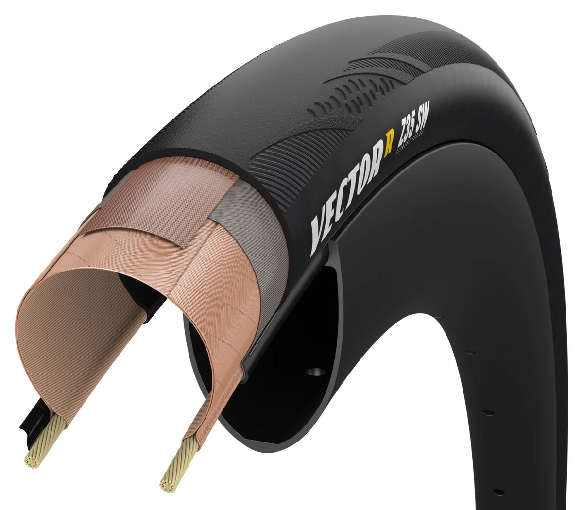 Neumático ZIPP GOODYEAR VECTOR R SW Tubeless Ready Negro