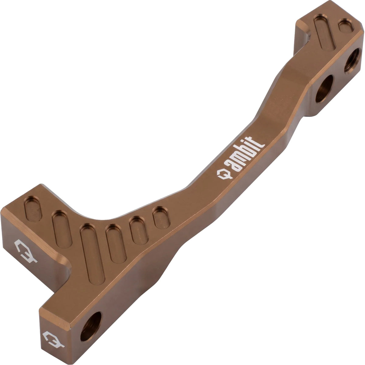 Priekinės / galinės stabdžių apkabos adapteris AMBIT PM/PM +20 mm (180–200 mm), rudas