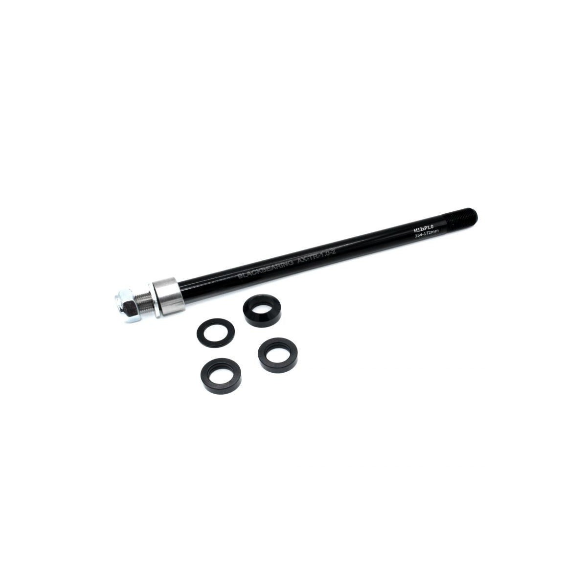 Baghjulsaksel til trailer BLACKBEARING 12 mm 154/172 mm gevindstigning 1,0
