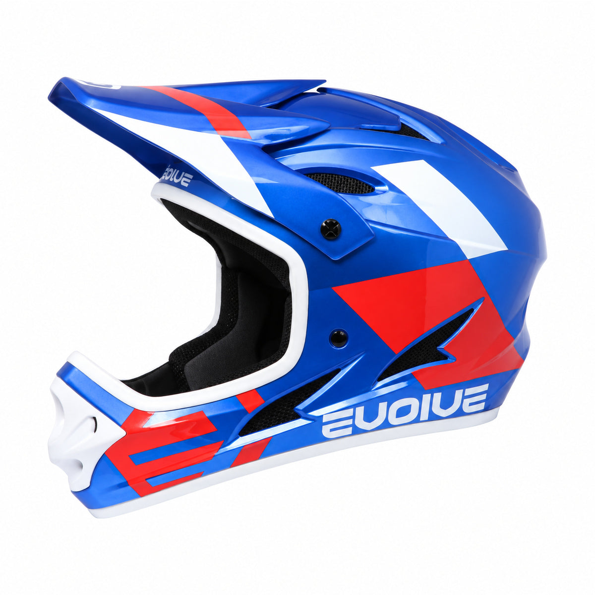 Capacete Evolve Storm azul e vermelho