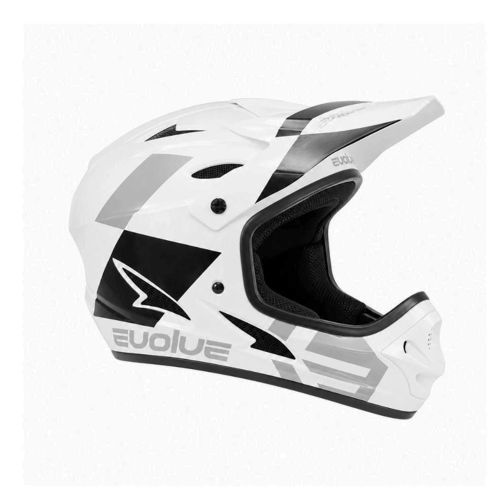 Casco Evolve Storm blanco y negro brillante