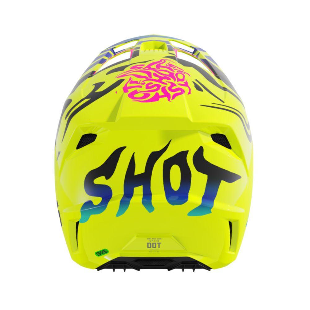 BMX-hjelm SHOT SPEED Junior Ghost neongul blank
