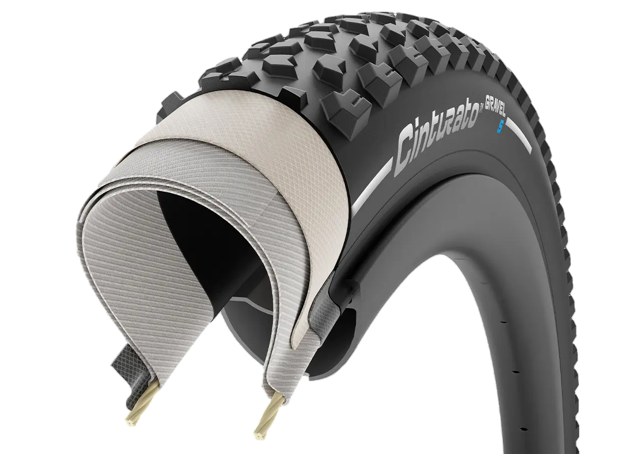 Dæk PIRELLI CINTURATO GRAVEL S 700c Tubeless Ready Sort