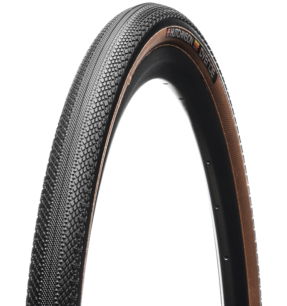 Dæk HUTCHINSON OVERIDE 700x45c Hardskin Tubeless Ready Brun
