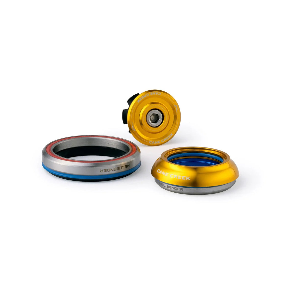 Set de cuvete integrat conic CANE CREEK Hellbender 70 1"1/8-1.5" IS41/IS52 scurt auriu