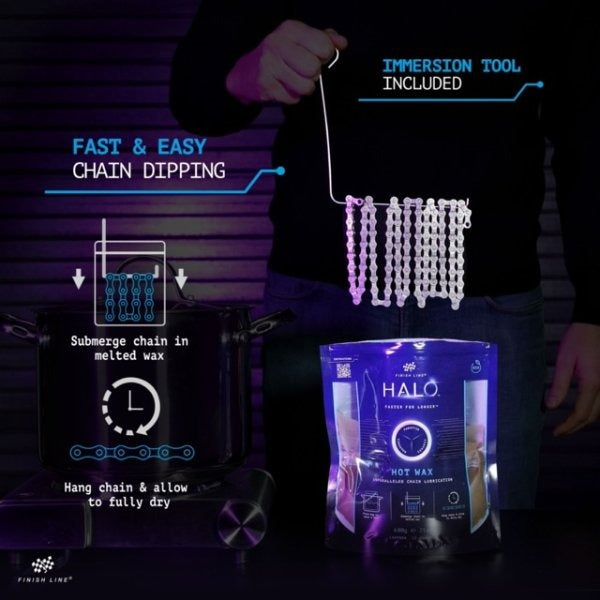 Kettingsmeermiddel FINISH LINE HALO WAX Hete granulaatwas (600 g)
