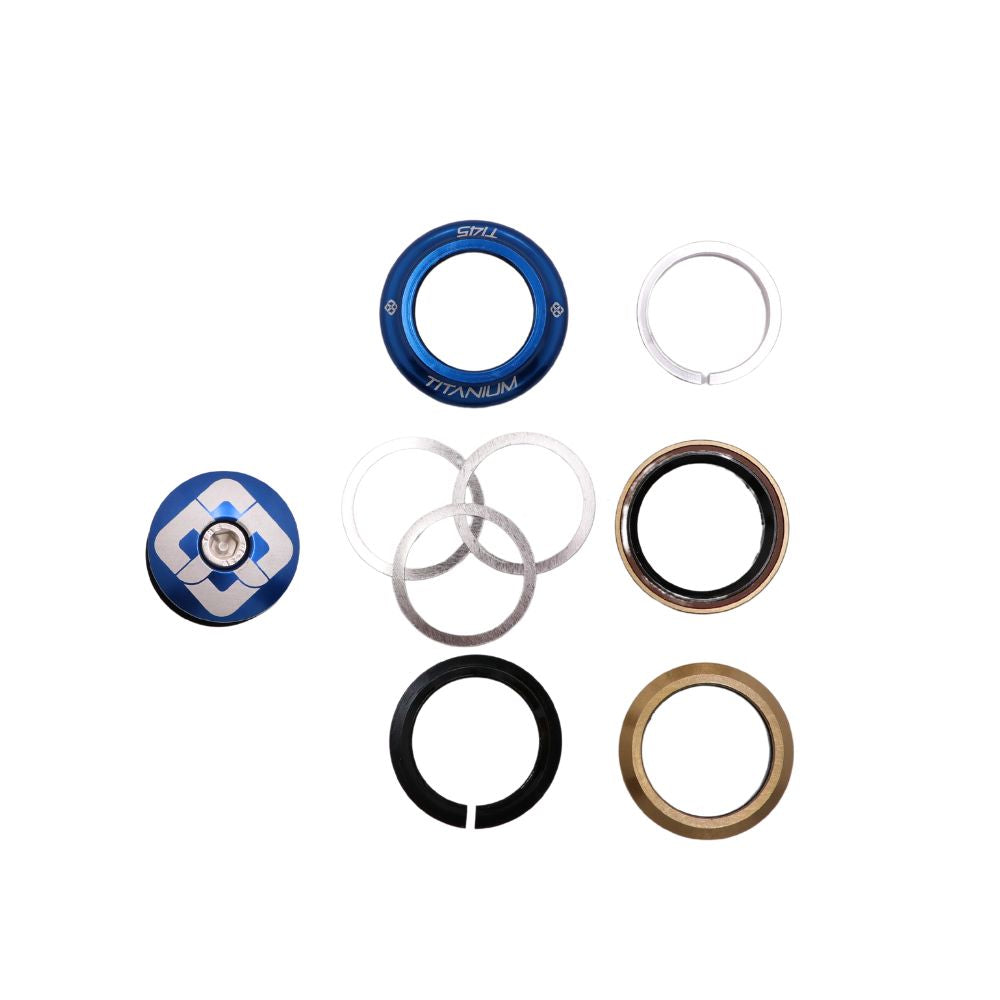 Jeu de Direction Intégré PRIDE Ti45 Titanium iIS42 1"1/8 Bleu
