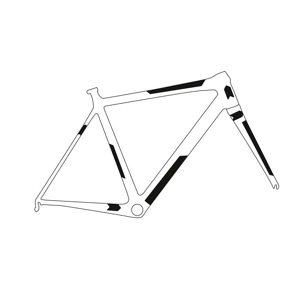 Protection Adhésive pour Cadre ALL MOUNTAIN STYLE EXTRA Gravel/Route Argent/Transparent