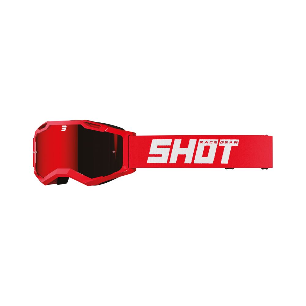 Gogle Shot Assault 2.0 Solid, błyszczące czerwone, z irydową szybką