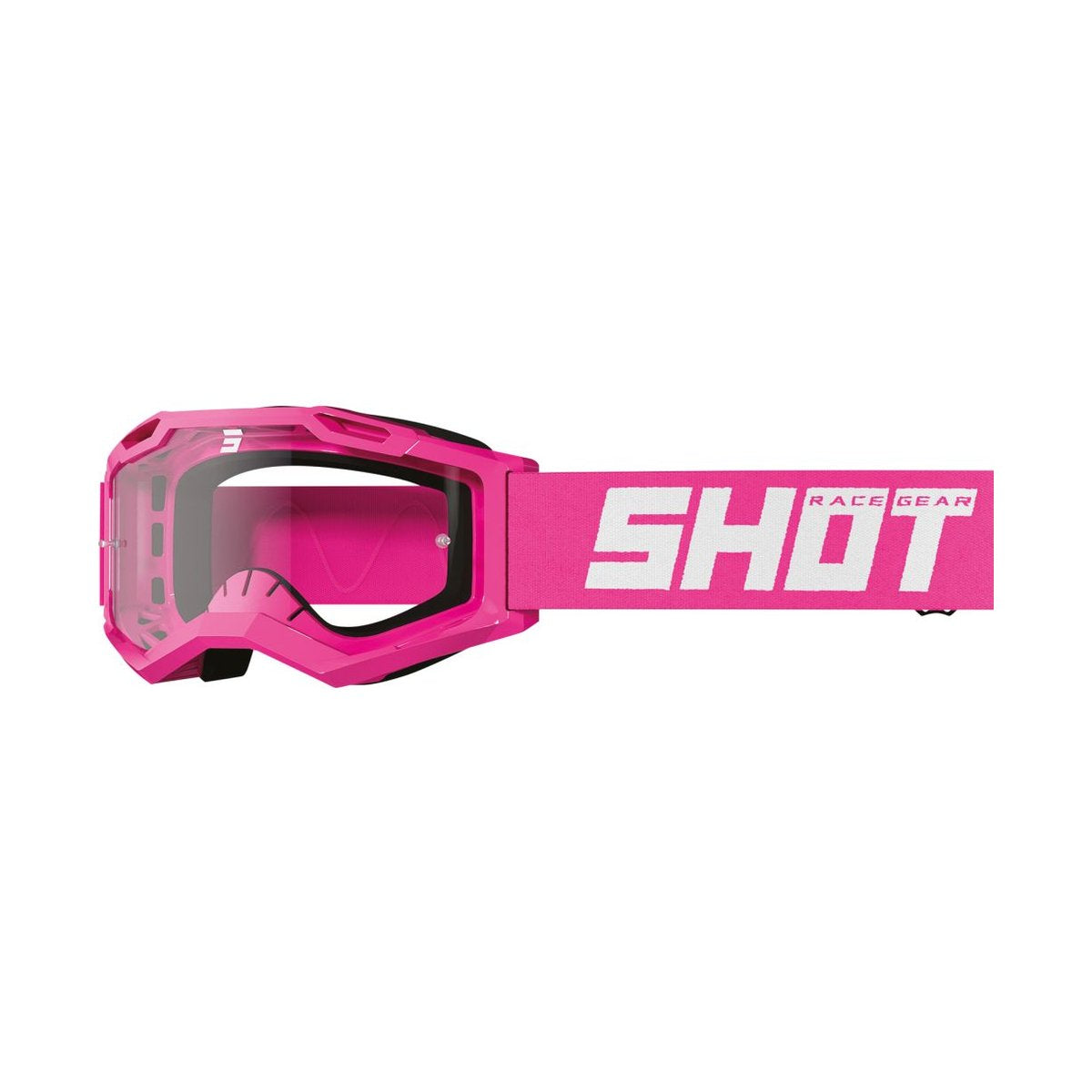 Shot Rocket Kid 2.0 Solid neonszínű rózsaszín fényes maszk